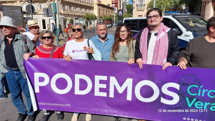 PODEMOS SALE A LA CALLE EN ALMERÍA EN DEFENSA DEL PUEBLO&nbsp;PALESTINO.