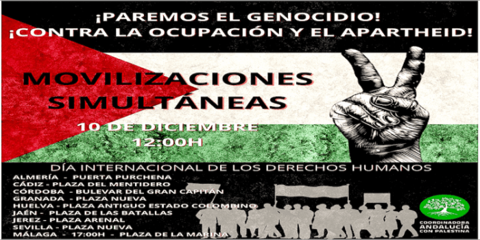 ALMERÍA VUELVE A SALIR A LA CALLE PARA EXIGIR EL FIN DEL GENOCIDIO EN&nbsp;PALESTINA